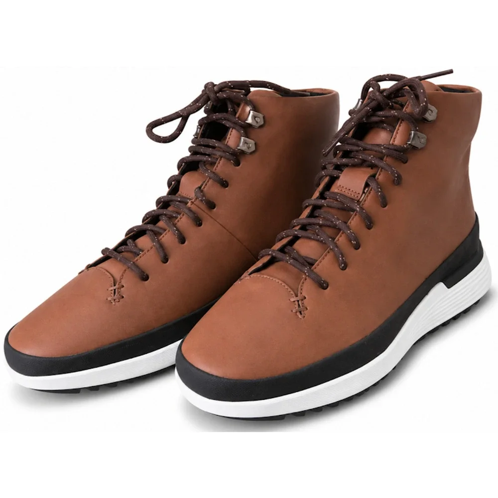 Wolf & Shepherd Crossover Hiker WTZ Boots Cognac Leather Men's 7.5 NWOB